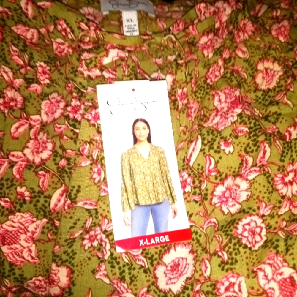 Jessica Simpson XL LESLIE Boho pullover top NWT $69 RET.